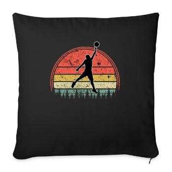 Basketteur - Basket - BBall - Basket Ball - Housse de coussin décorative 45 x 45 cm - noir - Devant
