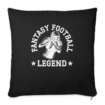 Fantasy Football Legend Auto Draft Sport Lover - Housse de coussin décorative 45 x 45 cm - noir - Devant