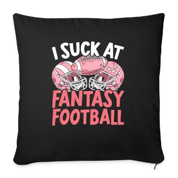 Je suce chez Fantasy Football Auto Draft Sport Lover - Housse de coussin décorative 45 x 45 cm - noir - Devant