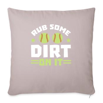 Reiben Sie etwas Dreck darauf Softballspieler Krug - Sofakissenbezug 45 x 45 cm - helles Taupe - Vorne