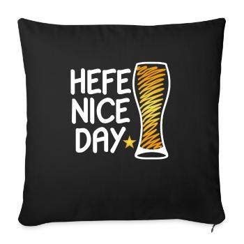 Bier Brauen Hobbybrauer Hefe Nice Day Biertrinker - Sofakissenbezug 45 x 45 cm - Schwarz - Vorne