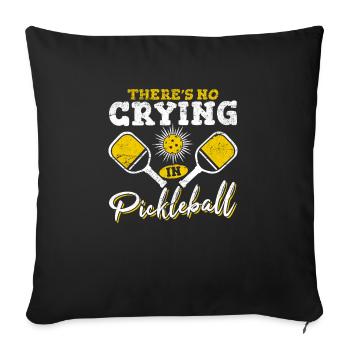 Funny Pickleball Humor Pickleball Kitchen Pickleba - Sofa pillowcase 17,3'' x 17,3'' (45 x 45 cm) - black - Front