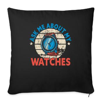 Watch Collector Watch Watchmaker - Sofa pillowcase 17,3'' x 17,3'' (45 x 45 cm) - black - Front