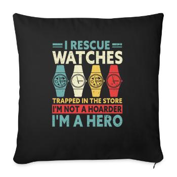 Watch Collector Watch Watchmaker - Sofa pillowcase 17,3'' x 17,3'' (45 x 45 cm) - black - Front