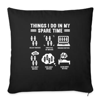 Watch Collector Watch Watchmaker - Sofa pillowcase 17,3'' x 17,3'' (45 x 45 cm) - black - Front