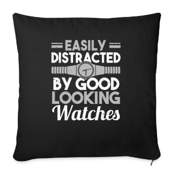 Watch Collector Watch Watchmaker - Sofa pillowcase 17,3'' x 17,3'' (45 x 45 cm) - black - Front