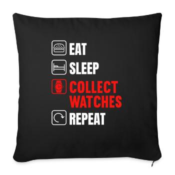 Watch Collector Watch Watchmaker - Sofa pillowcase 17,3'' x 17,3'' (45 x 45 cm) - black - Front
