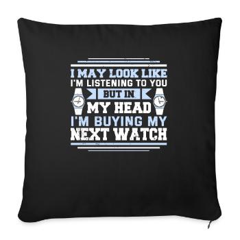 Watch Collector Watch Watchmaker - Sofa pillowcase 17,3'' x 17,3'' (45 x 45 cm) - black - Front