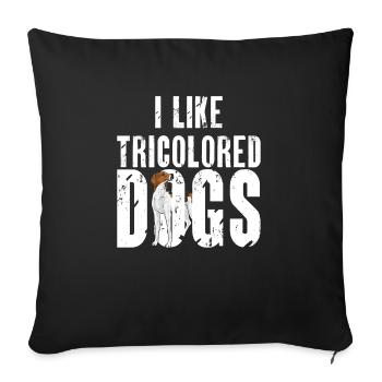 Treeing Walker Coonhound - Sofa pillowcase 17,3'' x 17,3'' (45 x 45 cm) - black - Front