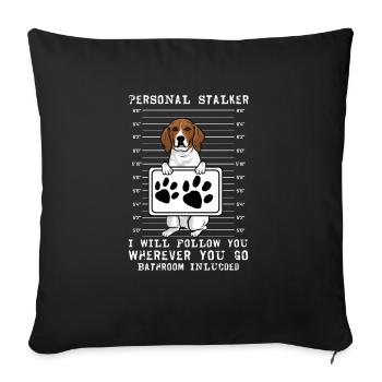 Treeing Walker Coonhound - Sofakissenbezug 45 x 45 cm - Schwarz - Vorne