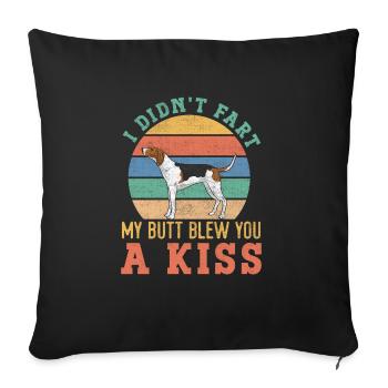 Treeing Walker Coonhound - Sofa pillowcase 17,3'' x 17,3'' (45 x 45 cm) - black - Front