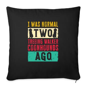 Treeing Walker Coonhound - Sofakissenbezug 45 x 45 cm - Schwarz - Vorne