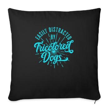 Treeing Walker Coonhound - Sofakissenbezug 45 x 45 cm - Schwarz - Vorne