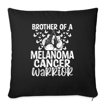 Melanoma Cancer Awareness Brother Twins Sibling - Sofa pillowcase 17,3'' x 17,3'' (45 x 45 cm) - black - Front