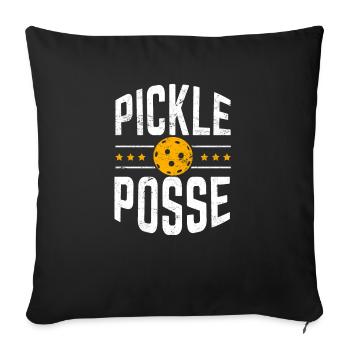 Pickle Party Funny Pickleball Player Coach Team - Sofakissenbezug 45 x 45 cm - Schwarz - Vorne