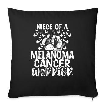 Melanoma Cancer Awareness Niece Aunt Uncle - Sofa pillowcase 17,3'' x 17,3'' (45 x 45 cm) - black - Front