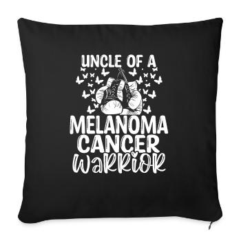 Melanoma Cancer Awareness Uncle Nephew Niece - Sofa pillowcase 17,3'' x 17,3'' (45 x 45 cm) - black - Front