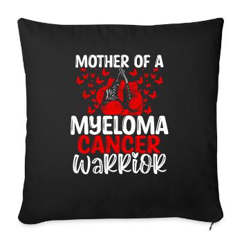 Myeloma Cancer Awareness Mom Mothers Day Mama - Sofa pillowcase 17,3'' x 17,3'' (45 x 45 cm) - black - Front