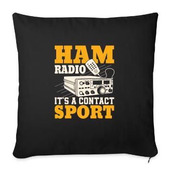 Amateur Radio C’est un opérateur amateur de sport de contact - Housse de coussin décorative 45 x 45 cm - noir - Devant