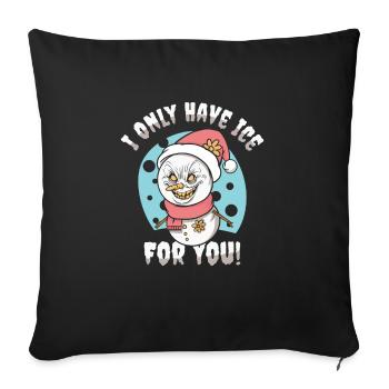 Halloween Scary Christmas Horror Fan Scary Snowman - Sofa pillowcase 17,3'' x 17,3'' (45 x 45 cm) - black - Front