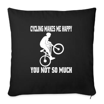 Cycling Cycling Mountainbike Bike Tour - Sofa pillowcase 17,3'' x 17,3'' (45 x 45 cm) - black - Front