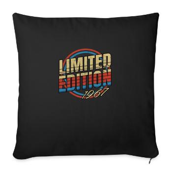 Limited Edition 1967 Vintage - Sofa pillowcase 17,3'' x 17,3'' (45 x 45 cm) - black - Front