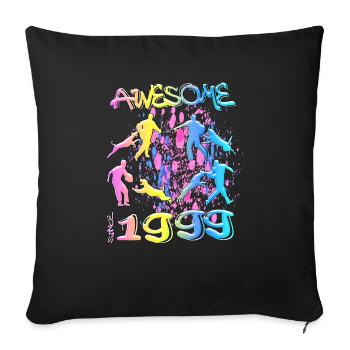 Génial depuis 1999. Agilité, Hundetraining - Housse de coussin décorative 45 x 45 cm - noir - Devant