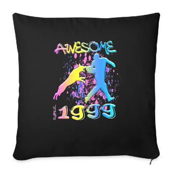 Génial depuis 1999. Agilité, Hundetraining - Housse de coussin décorative 45 x 45 cm - noir - Devant