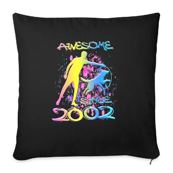 Awesome since 2002. Agility, Hundetraining - Sofa pillowcase 17,3'' x 17,3'' (45 x 45 cm) - black - Front