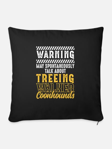 Treeing Walker Coonhound - Sofakissenbezug 45 x 45 cm - Schwarz