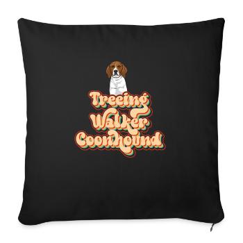 Treeing Walker Coonhound - Sofakissenbezug 45 x 45 cm - Schwarz - Vorne