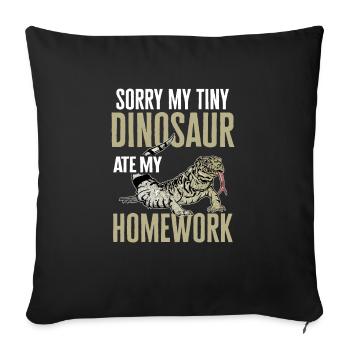 Teju Tegu Lézard Reptile Herpétologiste - Housse de coussin décorative 45 x 45 cm - noir - Devant