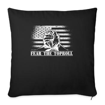 Armwrestler USA Flag Handwrestling - Sofa pillowcase 17,3'' x 17,3'' (45 x 45 cm) - black - Front