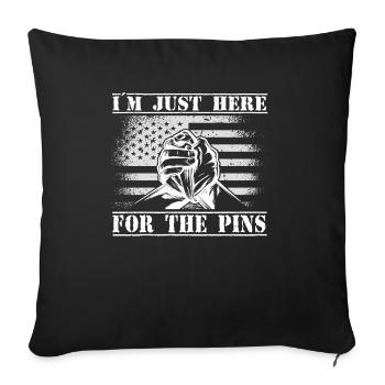 Armwrestler USA Flag Handwrestling - Sofa pillowcase 17,3'' x 17,3'' (45 x 45 cm) - black - Front