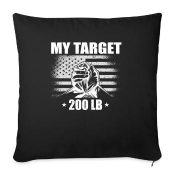 Armwrestler USA Flag Handwrestling - Sofa pillowcase 17,3'' x 17,3'' (45 x 45 cm) - black - Front