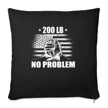 Armwrestler USA Flag Handwrestling - Sofa pillowcase 17,3'' x 17,3'' (45 x 45 cm) - black - Front