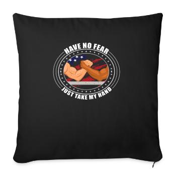 Armwrestler USA Flag Handwrestling - Sofa pillowcase 17,3'' x 17,3'' (45 x 45 cm) - black - Front
