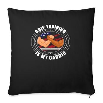 Armwrestler USA Flag Handwrestling - Sofa pillowcase 17,3'' x 17,3'' (45 x 45 cm) - black - Front