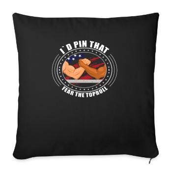 Armwrestler USA Flag Handwrestling - Sofa pillowcase 17,3'' x 17,3'' (45 x 45 cm) - black - Front