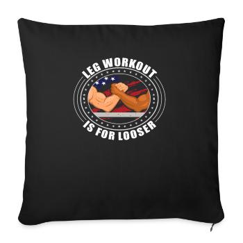 Armwrestler USA Flag Handwrestling - Sofa pillowcase 17,3'' x 17,3'' (45 x 45 cm) - black - Front