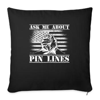 Armwrestler USA Flag Handwrestling - Sofa pillowcase 17,3'' x 17,3'' (45 x 45 cm) - black - Front