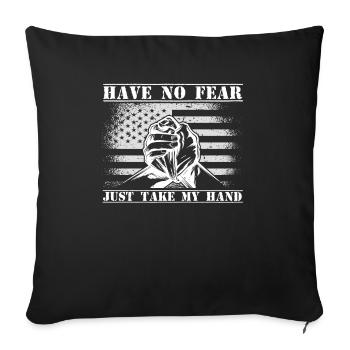 Armwrestler USA Flag Handwrestling - Sofa pillowcase 17,3'' x 17,3'' (45 x 45 cm) - black - Front