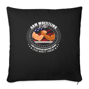 Armwrestler USA Flag Handwrestling - Sofa pillowcase 17,3'' x 17,3'' (45 x 45 cm) - black - Front
