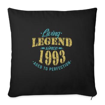 Lebende Legende seit 1993 Geburtstag Modern - Sofakissenbezug 45 x 45 cm - Schwarz - Vorne
