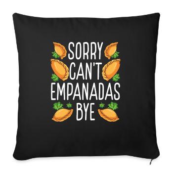 Empada Lover Sorry Cant Empanadas Bye ColombiaEmpa - Housse de coussin décorative 45 x 45 cm - noir - Devant