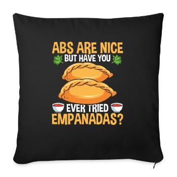 Empada Lover Abs sont sympas mais Empanadas Colombia - Housse de coussin décorative 45 x 45 cm - noir - Devant