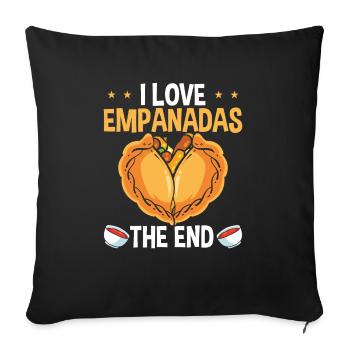 Empada Lover Empanadas Maker Colombia Food - Sofa pillowcase 17,3'' x 17,3'' (45 x 45 cm) - black - Front