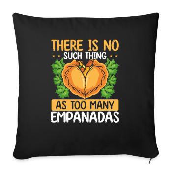 Empada Lover Pas d’Empanadas Colombia - Housse de coussin décorative 45 x 45 cm - noir - Devant