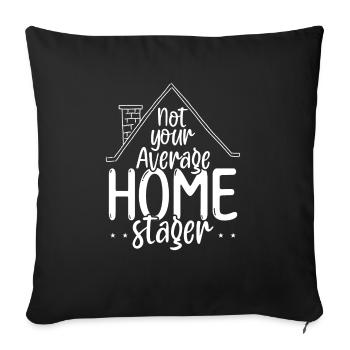 Home Staging not your average Home Stager - Sofa pillowcase 17,3'' x 17,3'' (45 x 45 cm) - black - Front