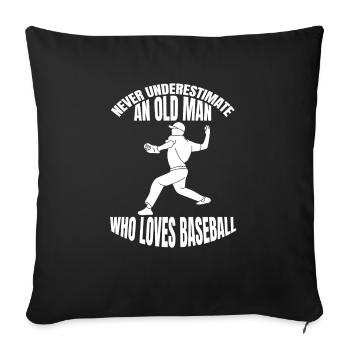 Baseball Baseball Lovers Baseball Game Gift - Sofa pillowcase 17,3'' x 17,3'' (45 x 45 cm) - black - Front